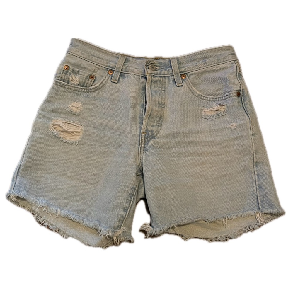 Levi’s • 501 • 90s • Women’s • Cotton • Denim • Jean • Shorts • Distressed • 24
